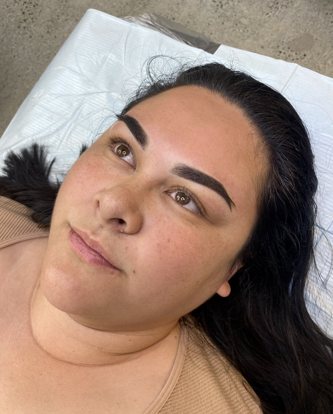Bold, defined brow tattoo result