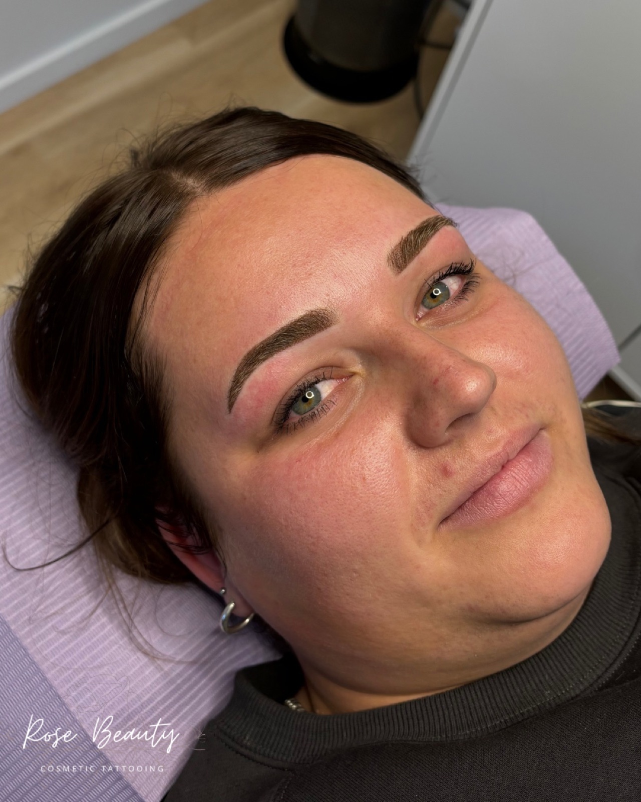 Natural combination brow tattoo result